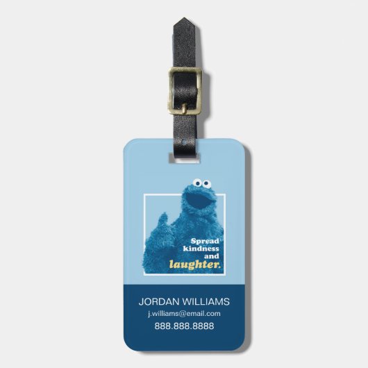 Cookie Monster | Freude und Lachen verbreiten Gepäckanhänger (Vorderseite vertikal)