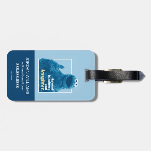 Cookie Monster | Freude und Lachen verbreiten Gepäckanhänger (Rückseite horizontal)