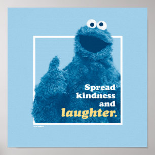 Cookie Monster Freude und Lachen verbreiten Poster