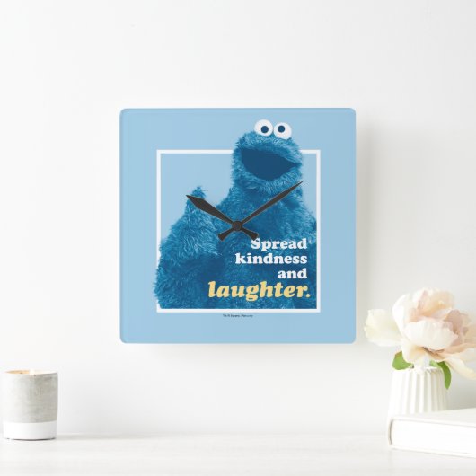 Cookie Monster | Freude und Lachen verbreiten Quadratische Wanduhr (Zuhause)