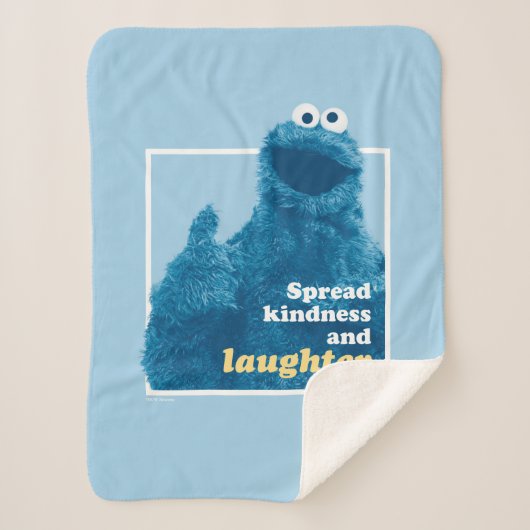 Cookie Monster | Freude und Lachen verbreiten Sherpadecke (Vorderseite)