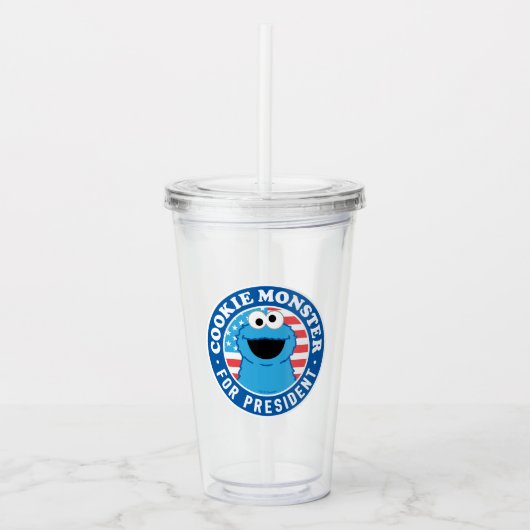 Cookie Monster für den Präsidenten Acryltrinkbecher (Vorderseite)