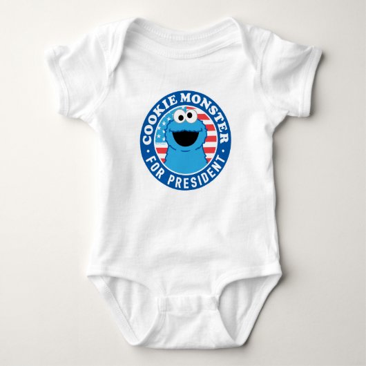 Cookie Monster für den Präsidenten Baby Strampler (Vorderseite)
