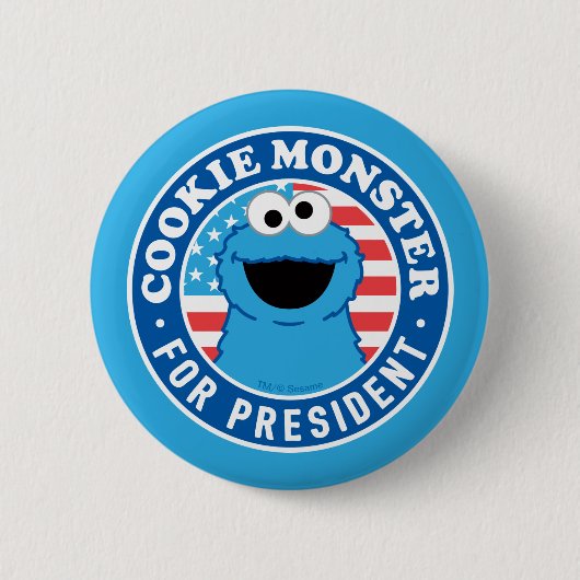 Cookie Monster für den Präsidenten Button (Vorderseite)