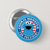 Cookie Monster für den Präsidenten Button (Vorne & Hinten)