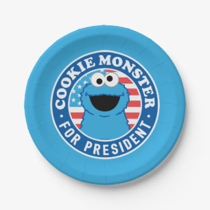 Cookie Monster für den Präsidenten Pappteller