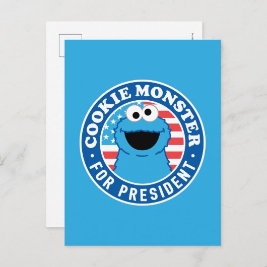 Cookie Monster für den Präsidenten Postkarte (Vorne/Hinten)