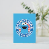Cookie Monster für den Präsidenten Postkarte (Stehend Vorderseite)