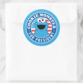 Cookie Monster für den Präsidenten Runder Aufkleber (Tasche)