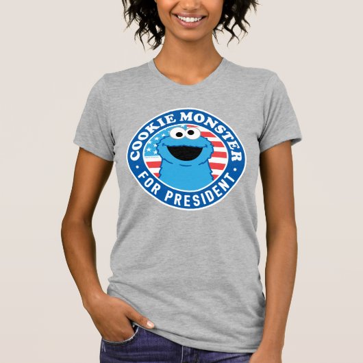 Cookie Monster für den Präsidenten T-Shirt (Vorderseite)