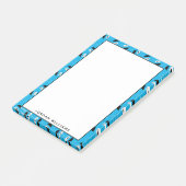 Cookie Monster Fur Gesichtspattern Post-it Klebezettel (angewinkelt)