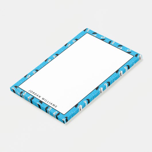 Cookie Monster Fur Gesichtspattern Post-it Klebezettel (angewinkelt)