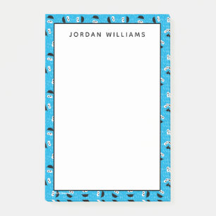 Cookie Monster Fur Gesichtspattern Post-it Klebezettel