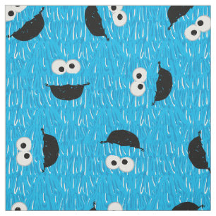 Cookie Monster Fur Gesichtspattern Stoff