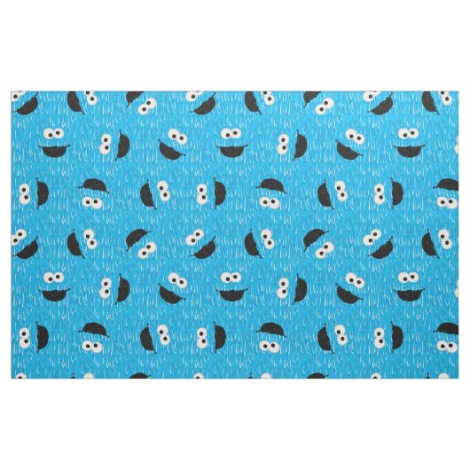 Cookie Monster Fur Gesichtspattern Stoff (Fat Quarter (45,7 x 55,9 cm))