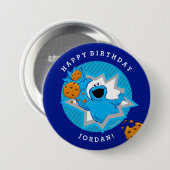 Cookie Monster Geburtstag Button (Vorne & Hinten)