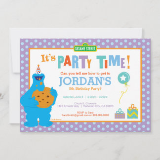 Cookie Monster Geburtstag Einladung