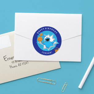 Cookie Monster Geburtstag Runder Aufkleber