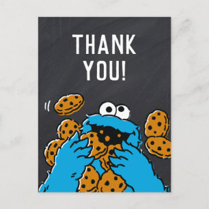 Cookie Monster Geburtstag Schiefertafel Danke Postkarte