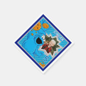 Cookie Monster Geburtstag Serviette (Ecke)