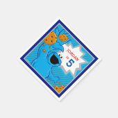 Cookie Monster Geburtstag Serviette (Ecke)