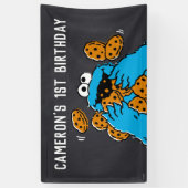 Cookie Monster Geburtstagskappe Banner (Vertikal)