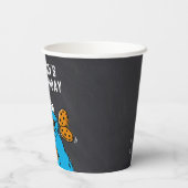 Cookie Monster Geburtstagskappe Pappbecher (Rückseite)