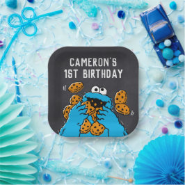 Cookie Monster Geburtstagskappe Pappteller