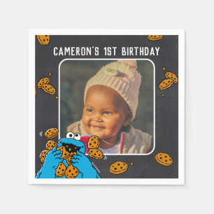 Cookie Monster Geburtstagskappe Serviette