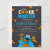 Cookie Monster Geburtstagskarte Einladung (Vorderseite)