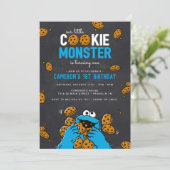 Cookie Monster Geburtstagskarte Einladung (Stehend Vorderseite)