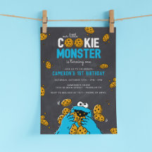 Cookie Monster Geburtstagskarte Einladung