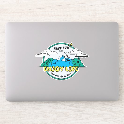 Cookie Monster | Genießen Sie das Leben einen Biss Aufkleber (Computer)