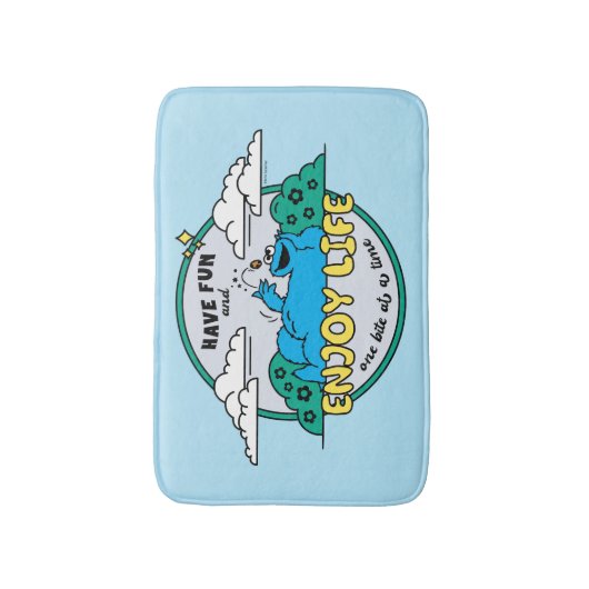 Cookie Monster | Genießen Sie das Leben einen Biss Badematte (Vorderseite Vertikal)