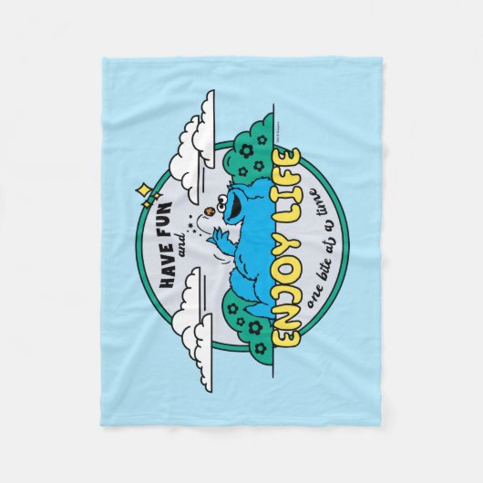 Cookie Monster | Genießen Sie das Leben einen Biss Fleecedecke (Vorderseite)