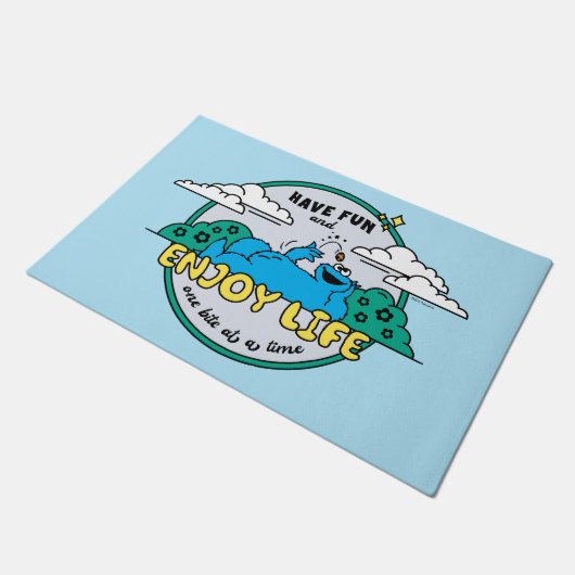 Cookie Monster | Genießen Sie das Leben einen Biss Fußmatte (Schrägansicht)