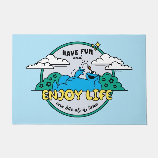 Cookie Monster | Genießen Sie das Leben einen Biss Fußmatte (Vorderseite)