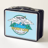 Cookie Monster | Genießen Sie das Leben einen Biss Metall Brotdose (Vorderseite)