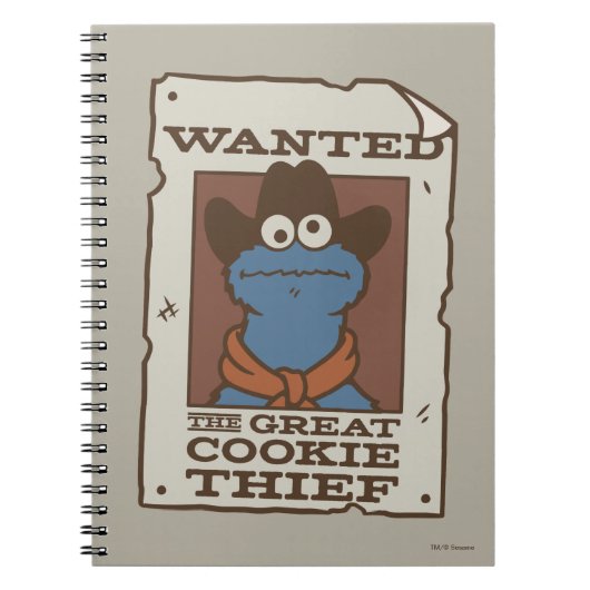 Cookie Monster | Gesuchtes Plakat Notizblock (Vorderseite)