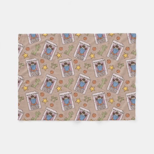 Cookie Monster Gewollt Muster Fleecedecke (Vorderseite (Horizontal))