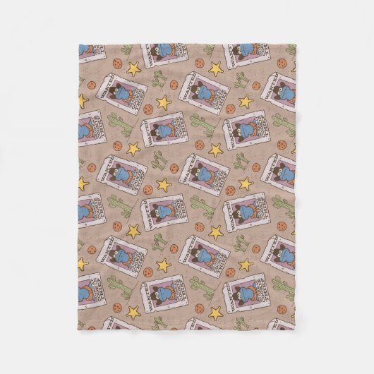 Cookie Monster Gewollt Muster Fleecedecke (Vorderseite)