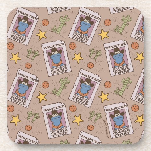 Cookie Monster Gewollt Muster Getränkeuntersetzer (Vorderseite)