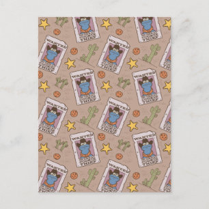 Cookie Monster Gewollt Muster Postkarte