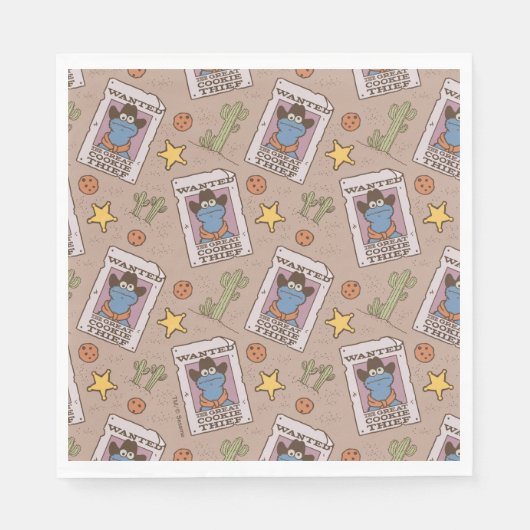 Cookie Monster Gewollt Muster Serviette (Vorderseite)