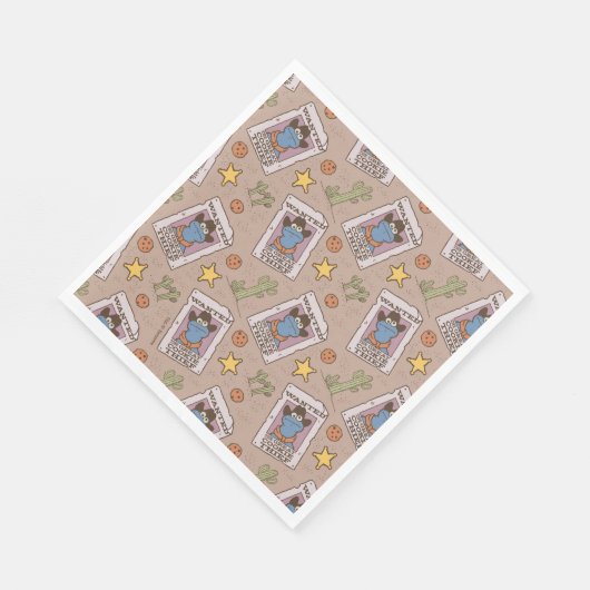 Cookie Monster Gewollt Muster Serviette (Ecke)