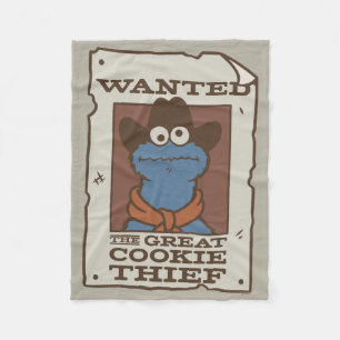 Cookie Monster Gewollt Poster Fleecedecke