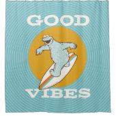 Cookie Monster Good Vibes Duschvorhang (Vorderseite)