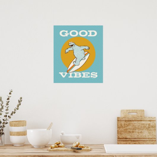 Cookie Monster Good Vibes Poster (Küche)
