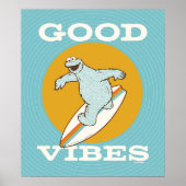 Cookie Monster Good Vibes Poster (Vorne)