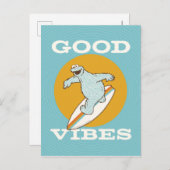 Cookie Monster Good Vibes Postkarte (Vorne/Hinten)
